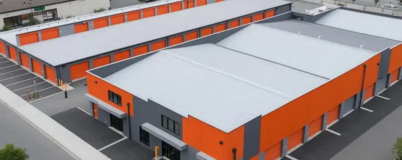 Vista aérea do self storage